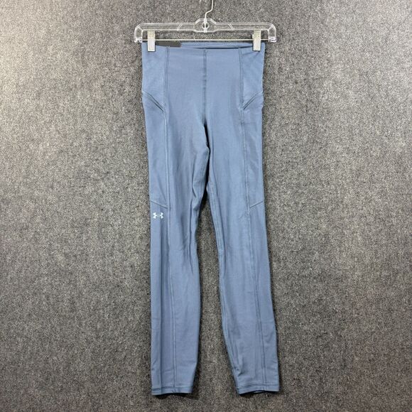 Under Armour High Rise Ankle Leggings Women's Extra Small Blue Gray Compression - Picture 1 of 11